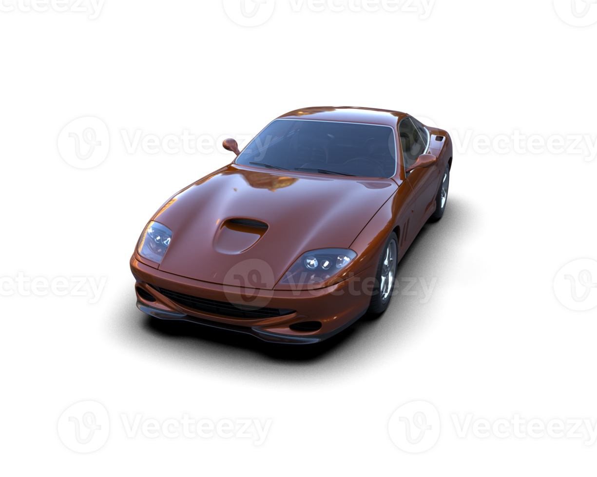 Realistic sport car isolated on background. 3d rendering - illustration png