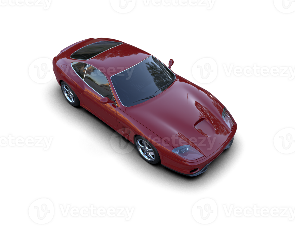 Realistic sport car isolated on background. 3d rendering - illustration png