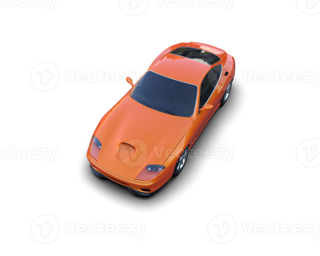 Realistic sport car isolated on background. 3d rendering - illustration png