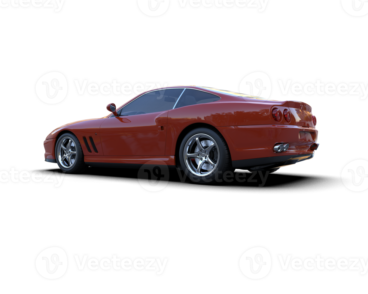Realistic sport car isolated on background. 3d rendering - illustration png
