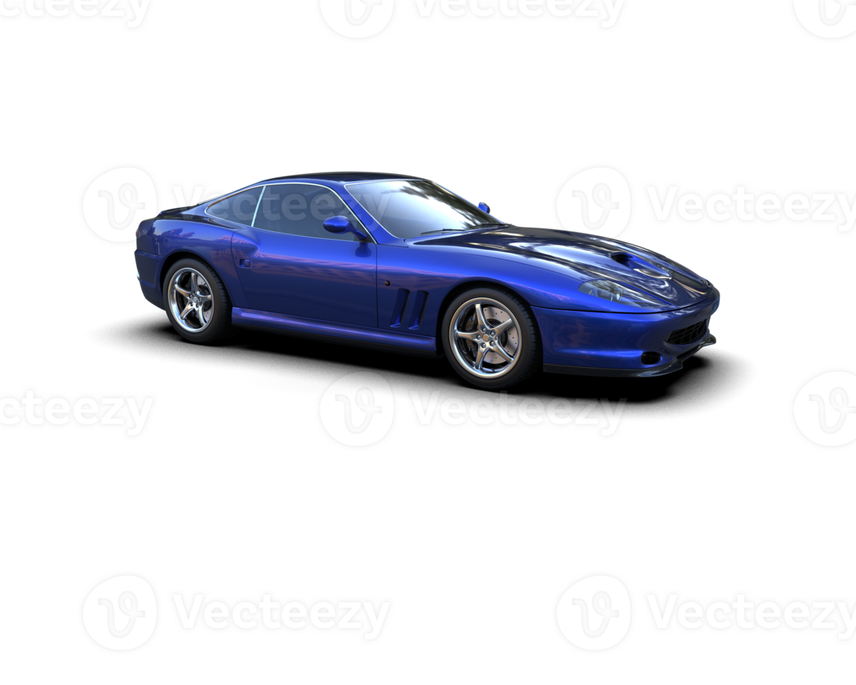Realistic sport car isolated on background. 3d rendering - illustration png