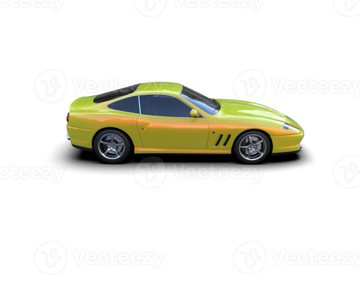Realistic sport car isolated on background. 3d rendering - illustration png