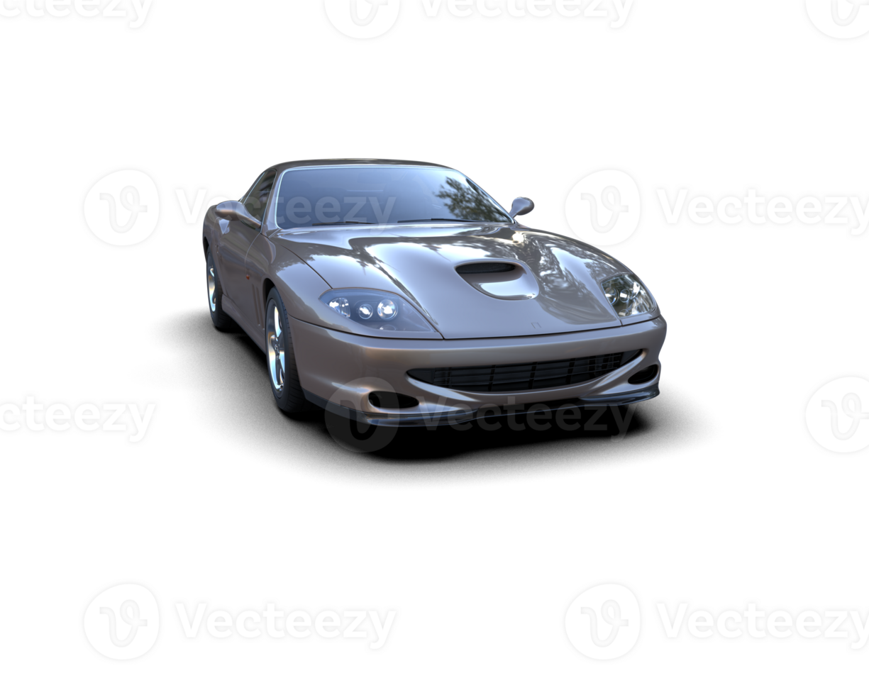 Realistic sport car isolated on background. 3d rendering - illustration png