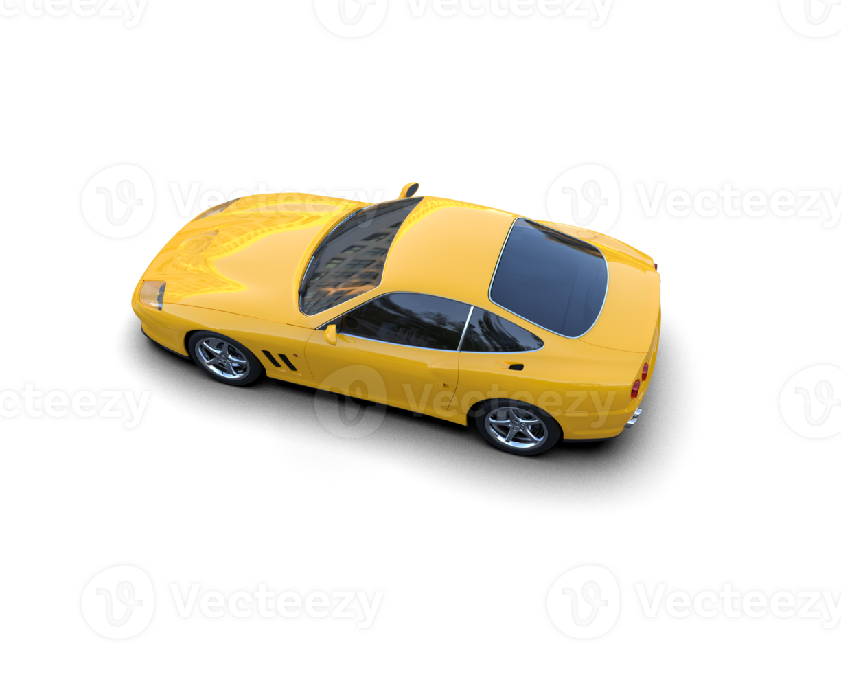 Realistic sport car isolated on background. 3d rendering - illustration png