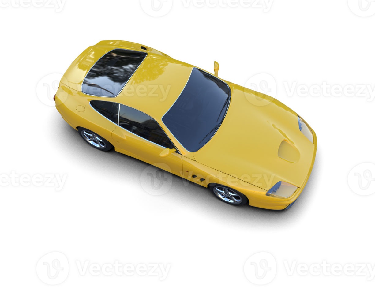Realistic sport car isolated on background. 3d rendering - illustration png