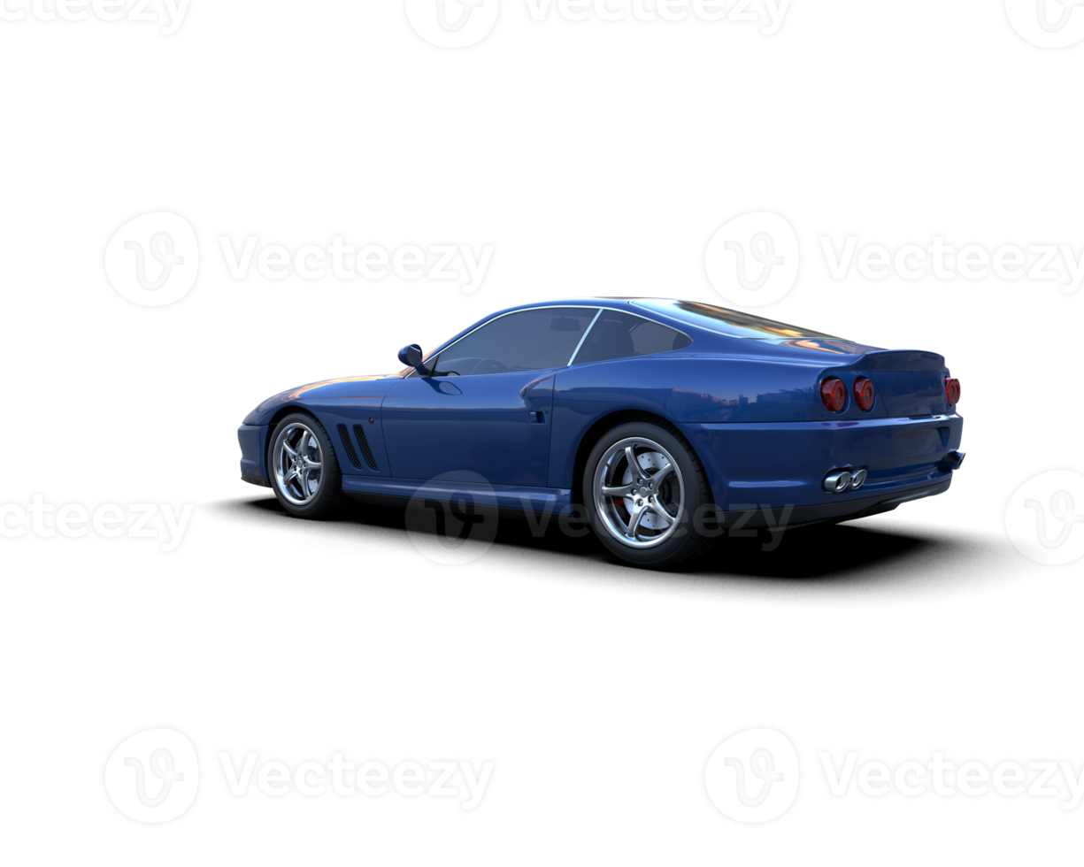Realistic sport car isolated on background. 3d rendering - illustration png