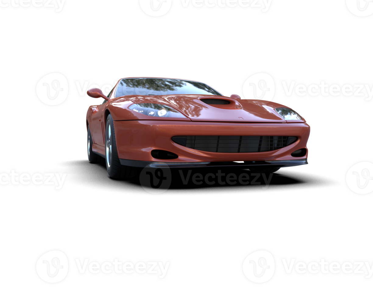Realistic sport car isolated on background. 3d rendering - illustration png