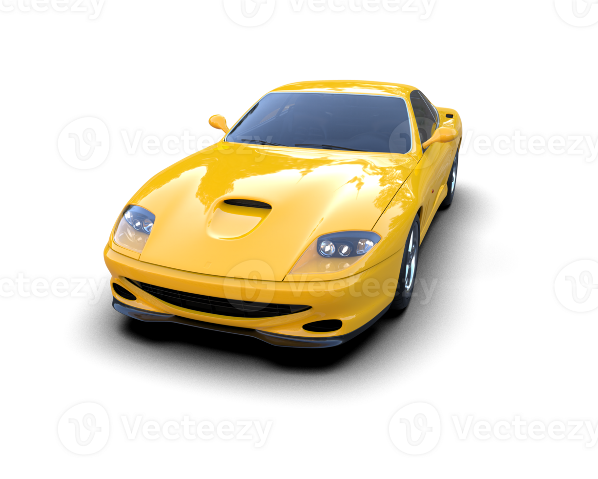 Realistic sport car isolated on background. 3d rendering - illustration png