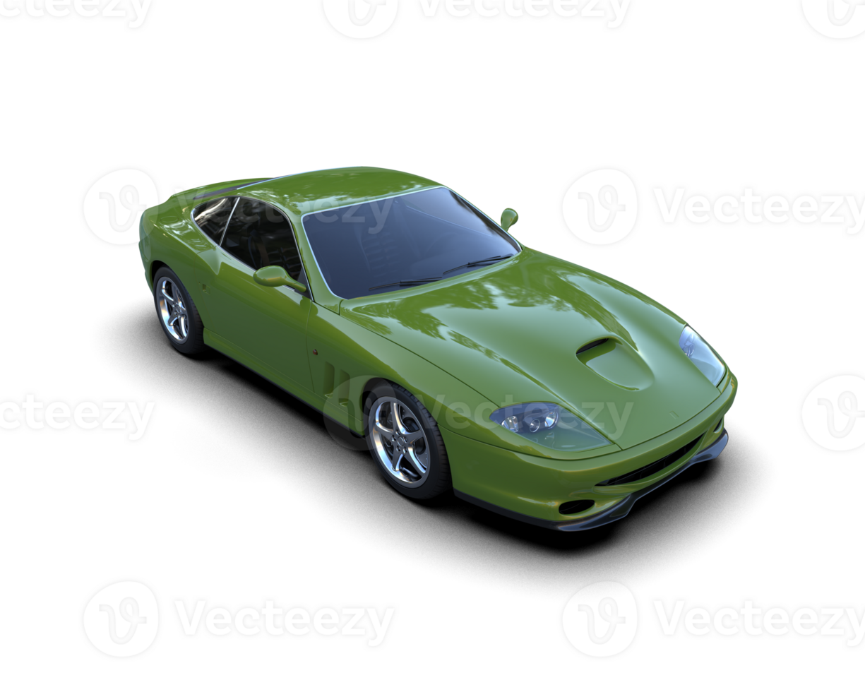 Realistic sport car isolated on background. 3d rendering - illustration png
