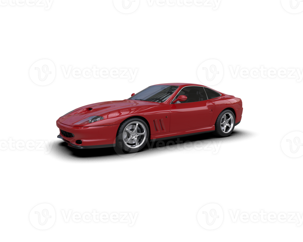 Realistic sport car isolated on background. 3d rendering - illustration png