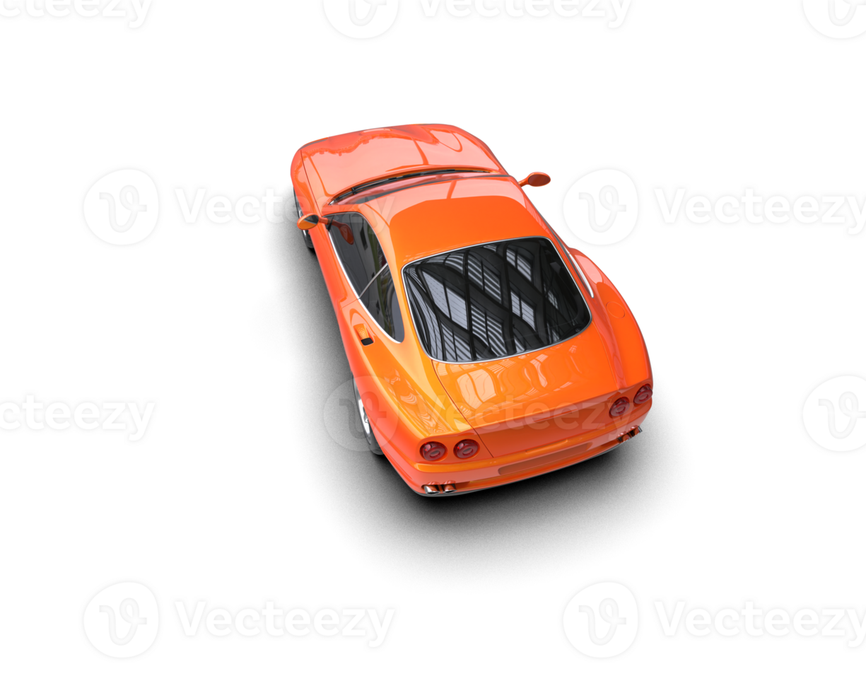 Realistic sport car isolated on background. 3d rendering - illustration png