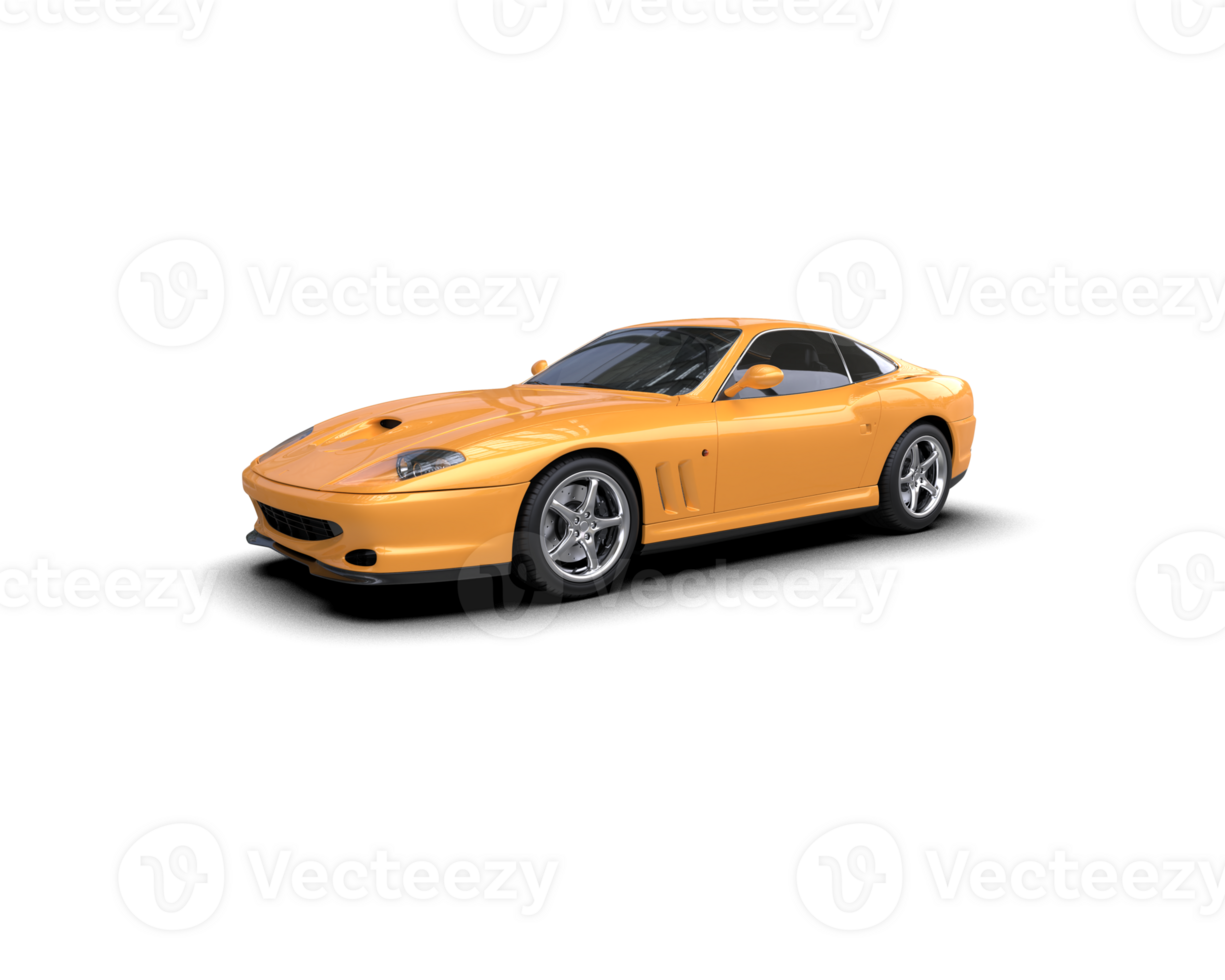 Realistic sport car isolated on background. 3d rendering - illustration png