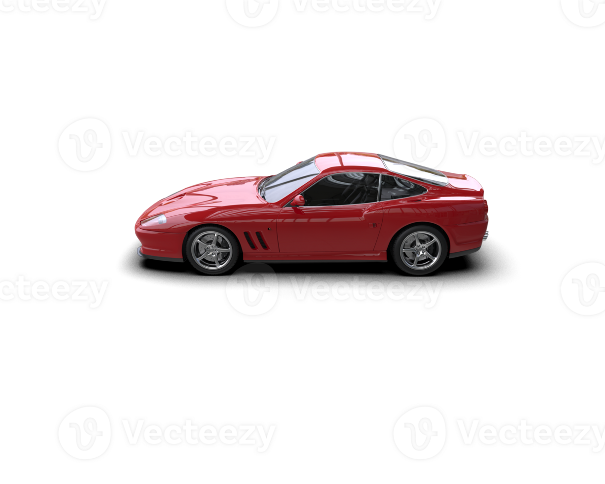 Realistic sport car isolated on background. 3d rendering - illustration png