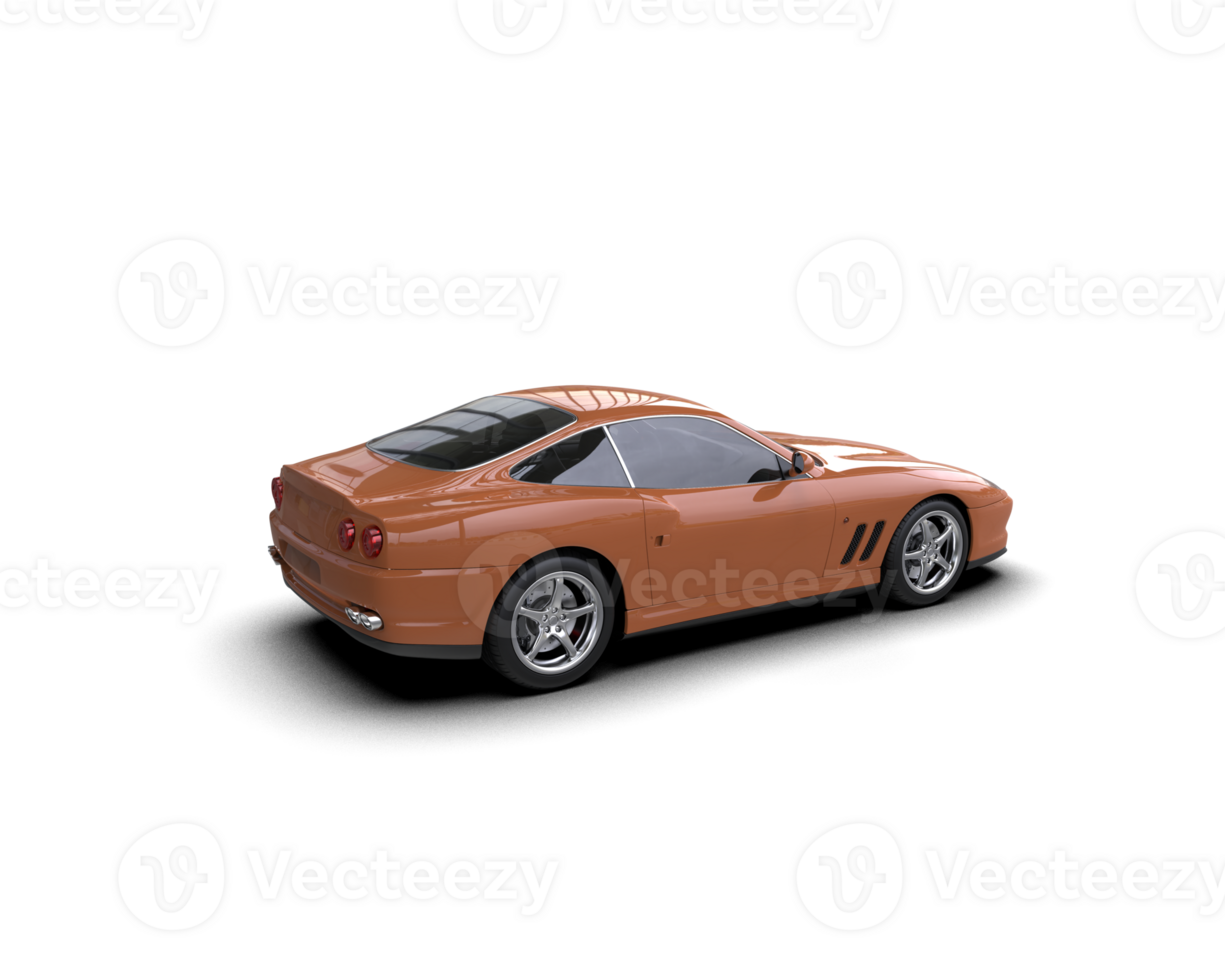 Realistic sport car isolated on background. 3d rendering - illustration png