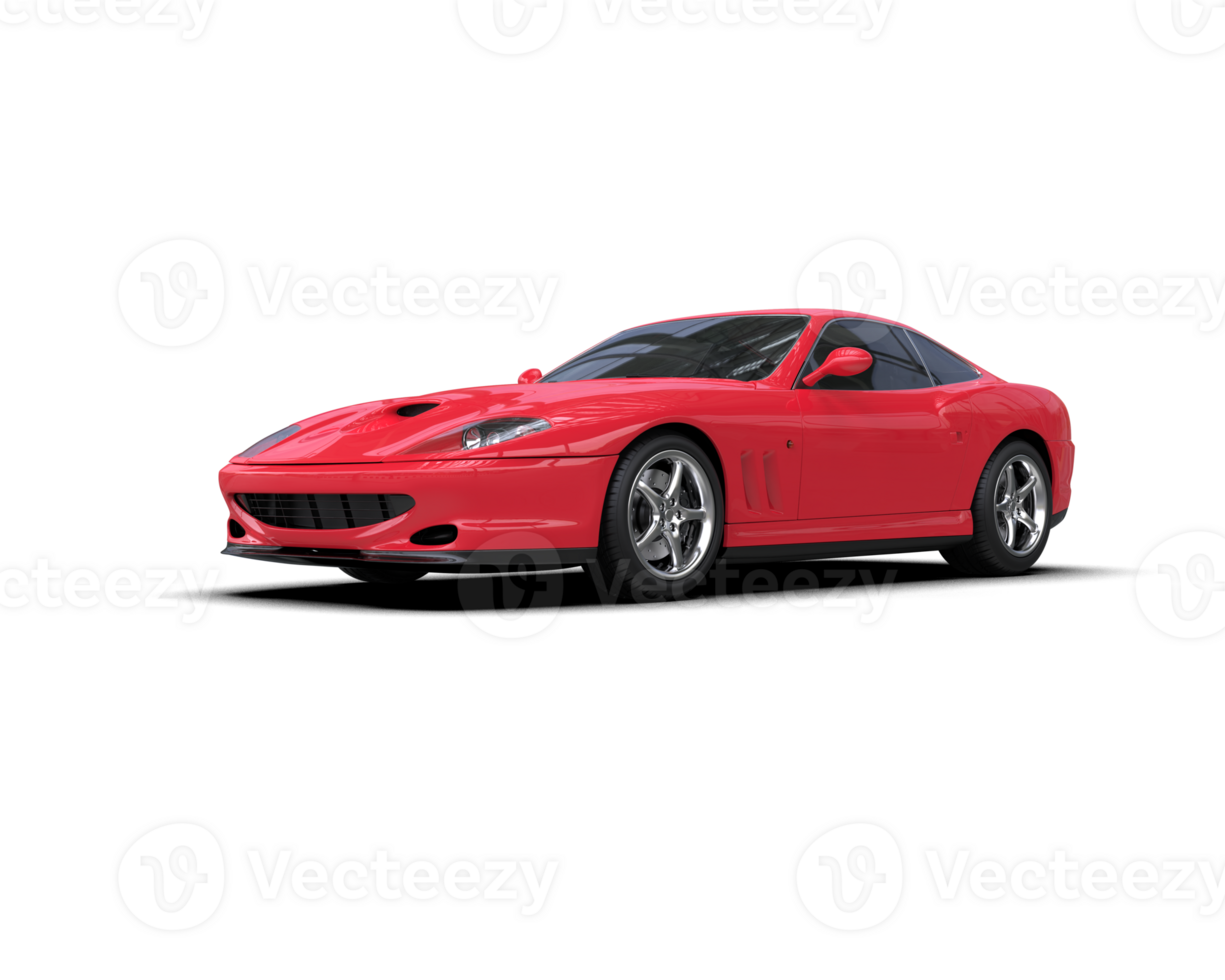 Realistic sport car isolated on background. 3d rendering - illustration png