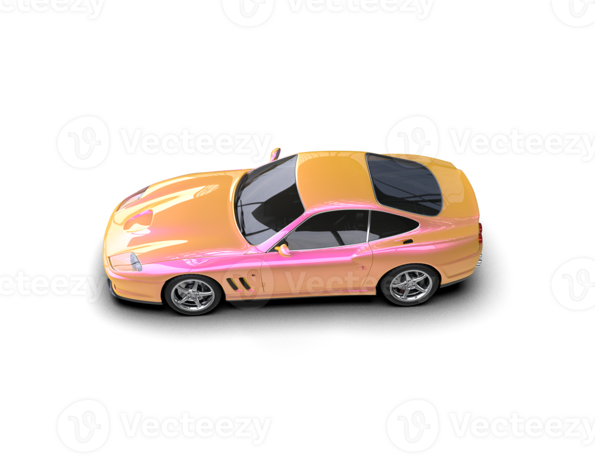Realistic sport car isolated on background. 3d rendering - illustration png