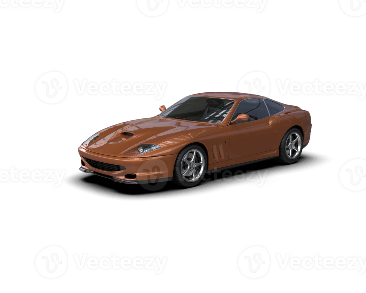 Realistic sport car isolated on background. 3d rendering - illustration png