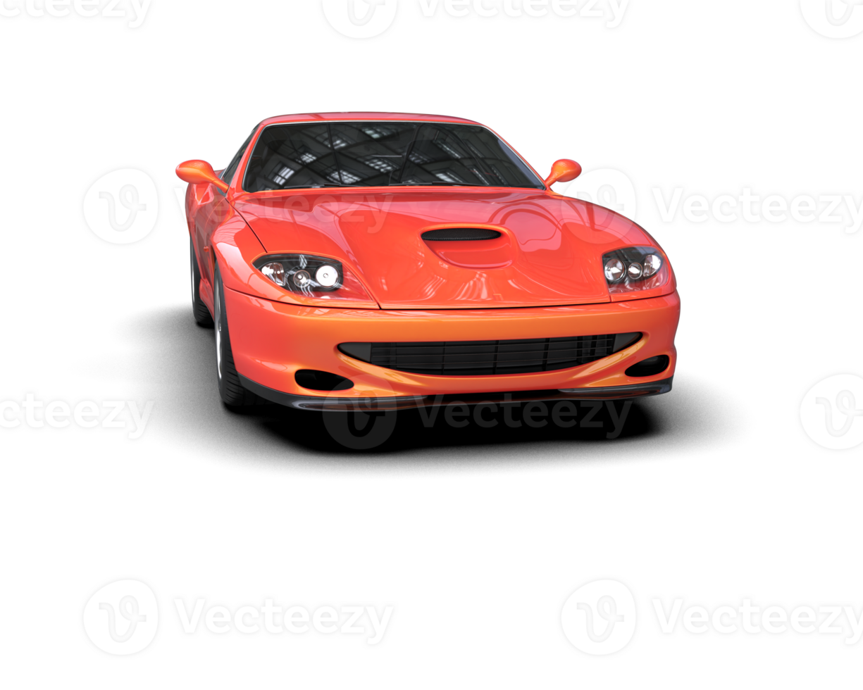 Realistic sport car isolated on background. 3d rendering - illustration png
