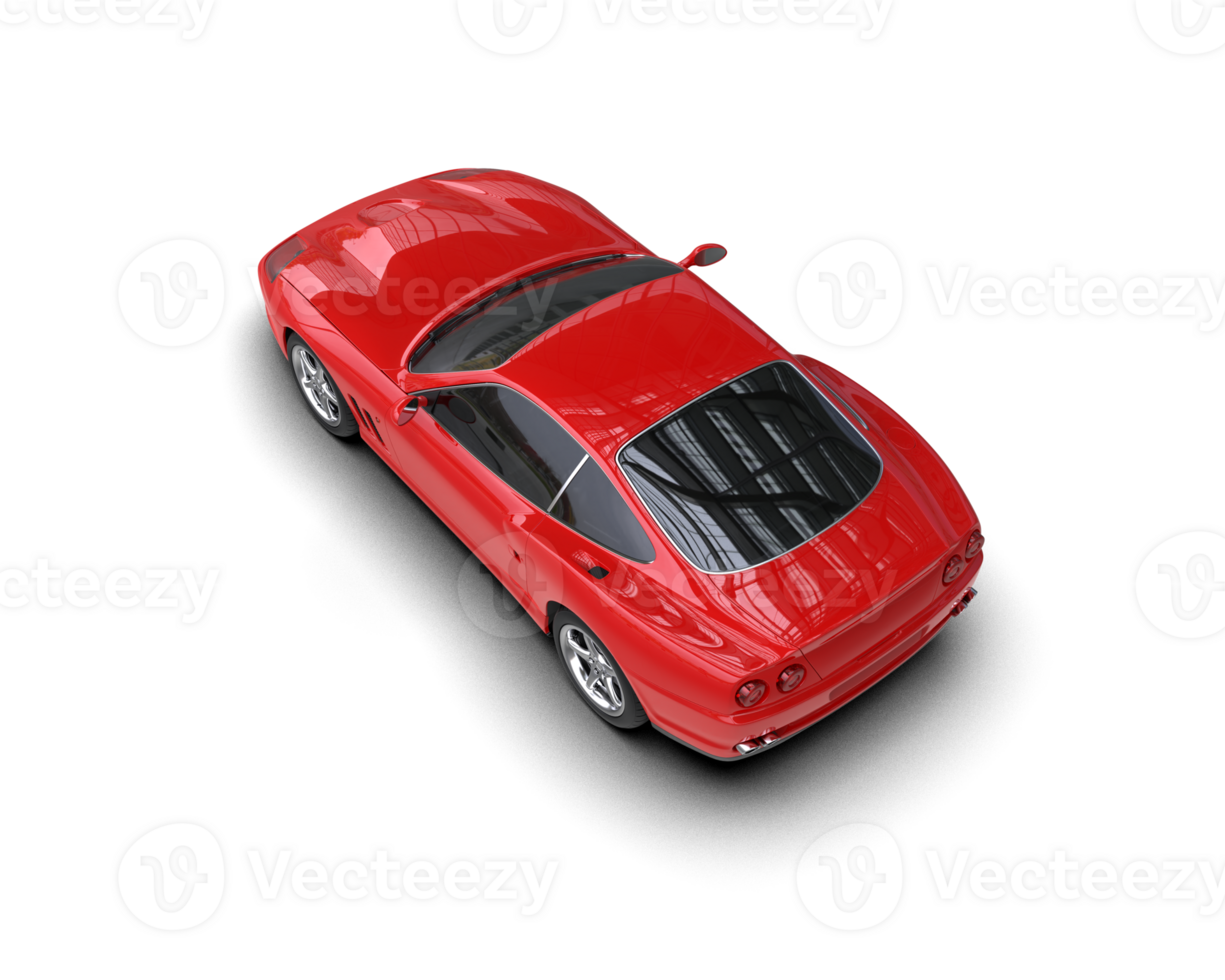 Realistic sport car isolated on background. 3d rendering - illustration png