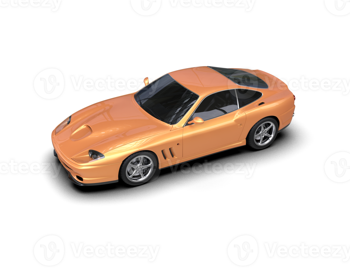 Realistic sport car isolated on background. 3d rendering - illustration png