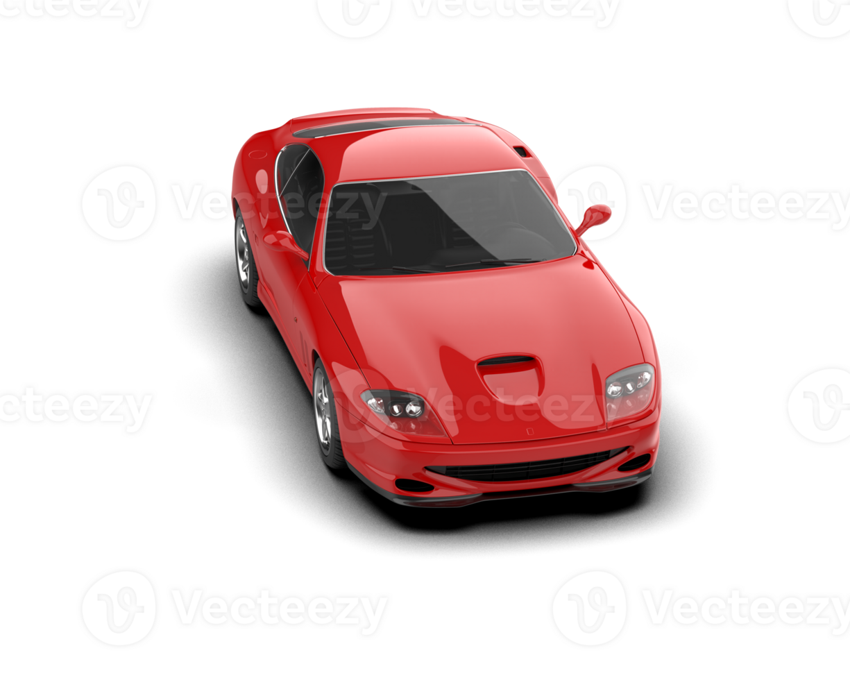 Realistic sport car isolated on background. 3d rendering - illustration png