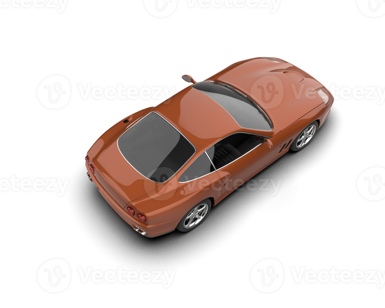Realistic sport car isolated on background. 3d rendering - illustration png
