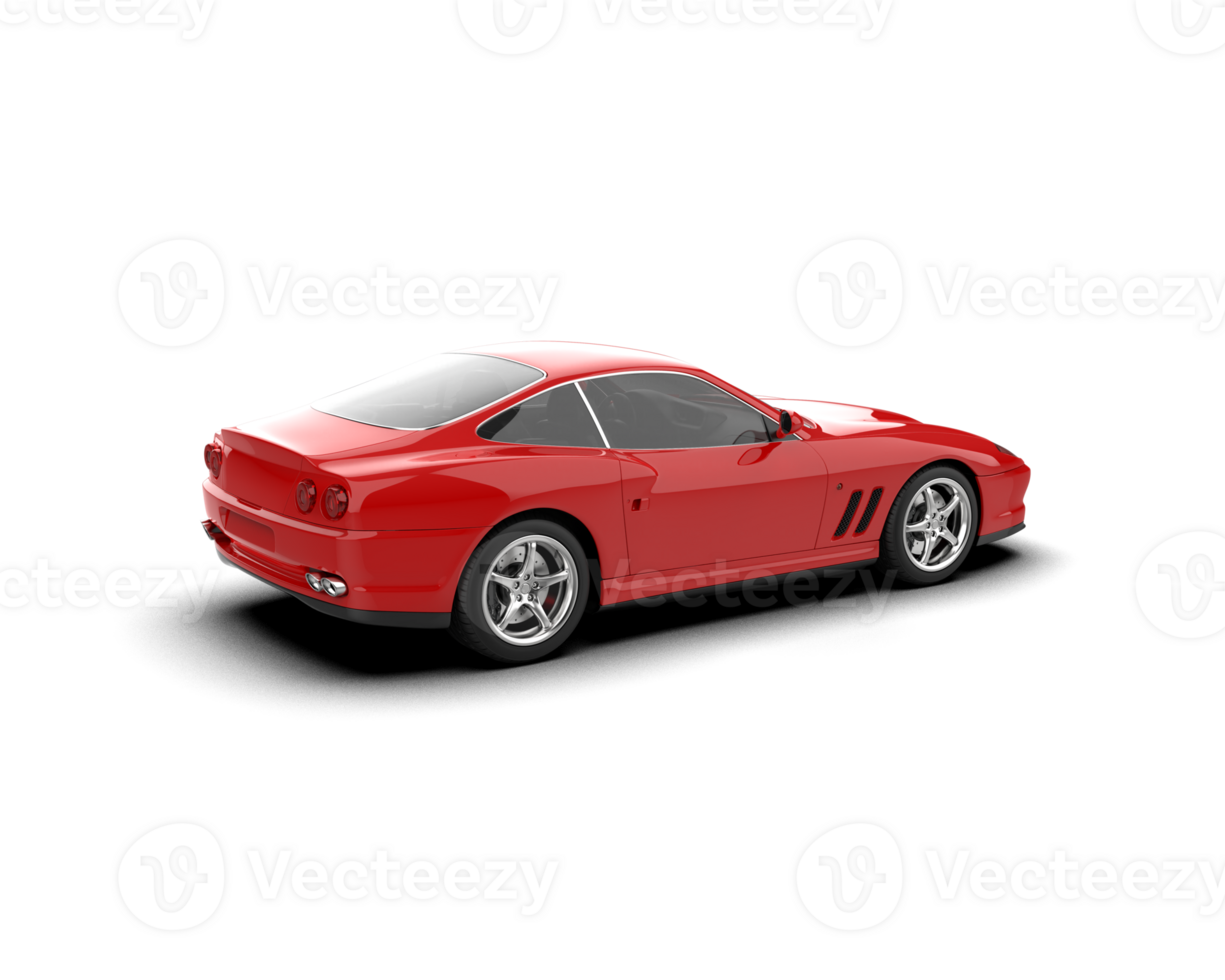 Realistic sport car isolated on background. 3d rendering - illustration png