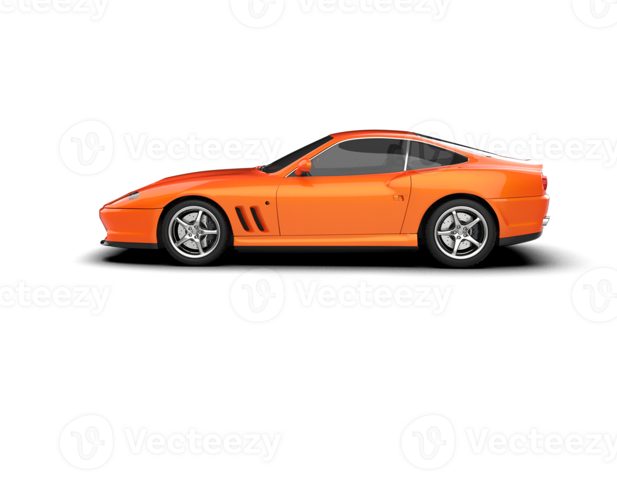 Realistic sport car isolated on background. 3d rendering - illustration png