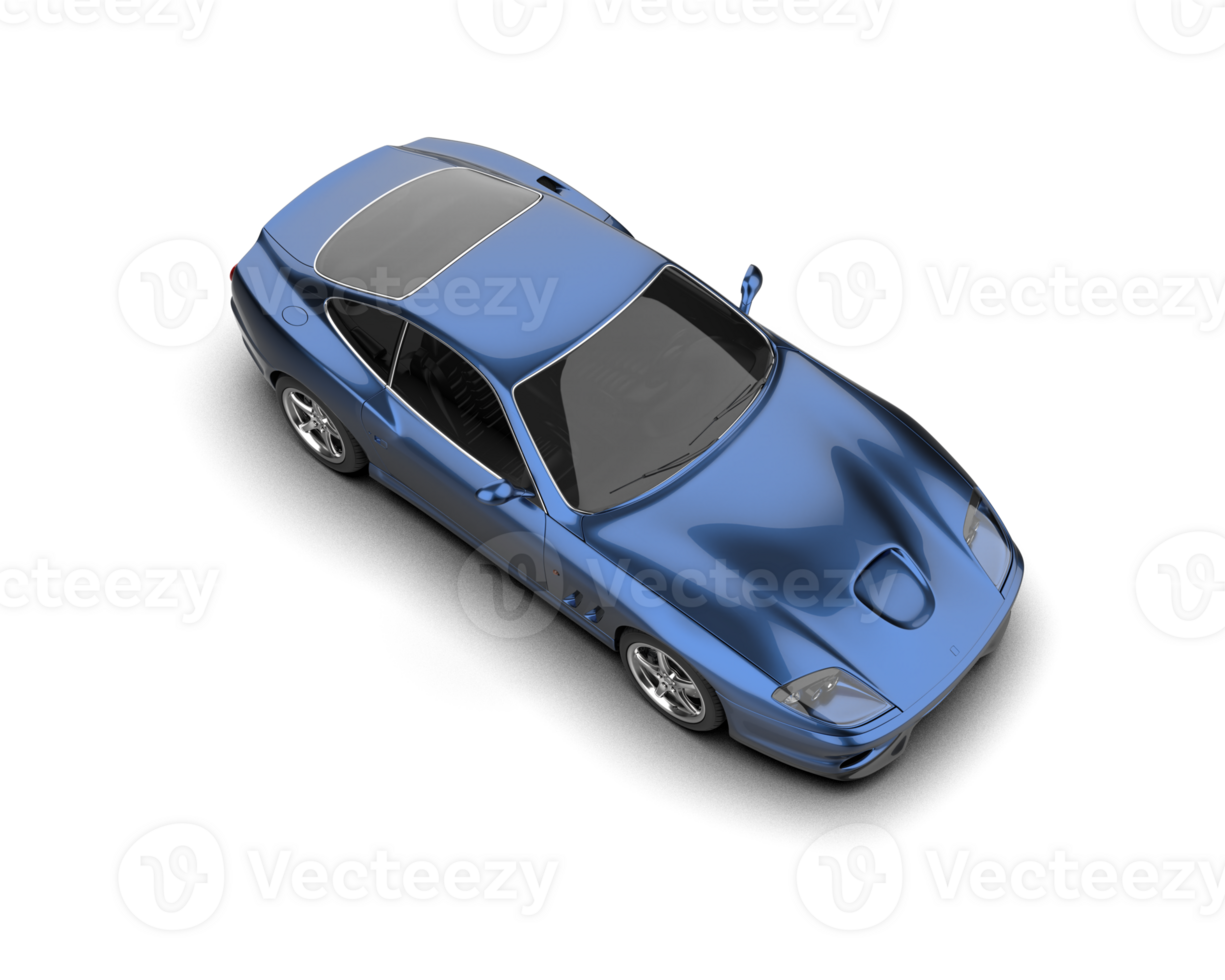 Realistic sport car isolated on background. 3d rendering - illustration png