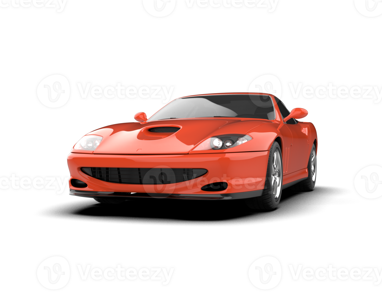 Realistic sport car isolated on background. 3d rendering - illustration png