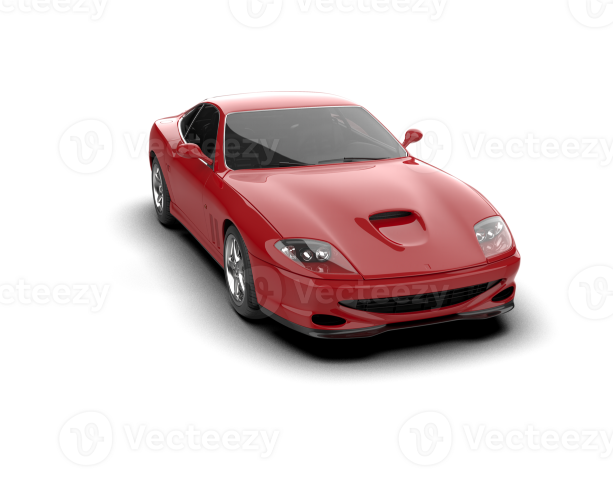Realistic sport car isolated on background. 3d rendering - illustration png