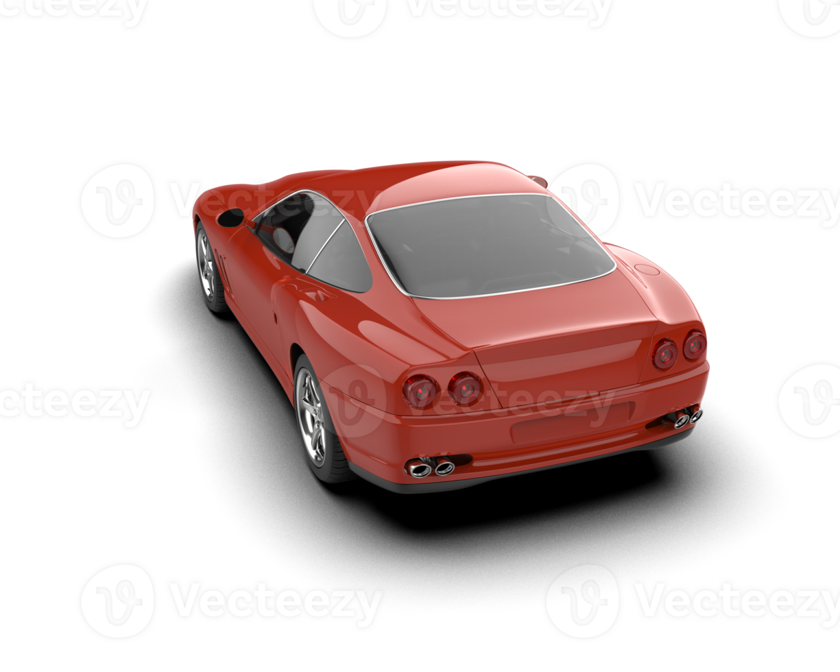 Realistic sport car isolated on background. 3d rendering - illustration png