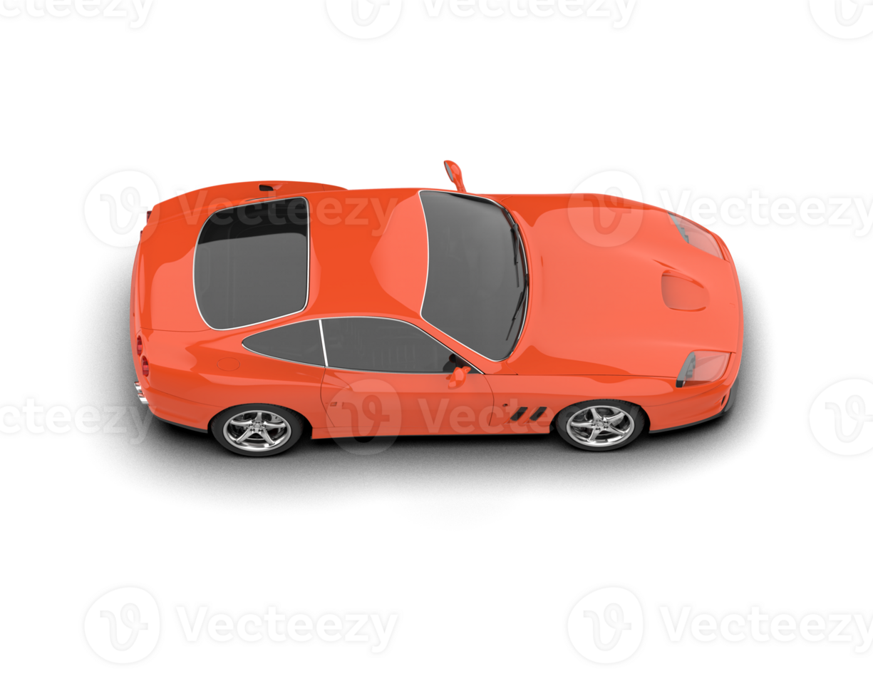 Realistic sport car isolated on background. 3d rendering - illustration png