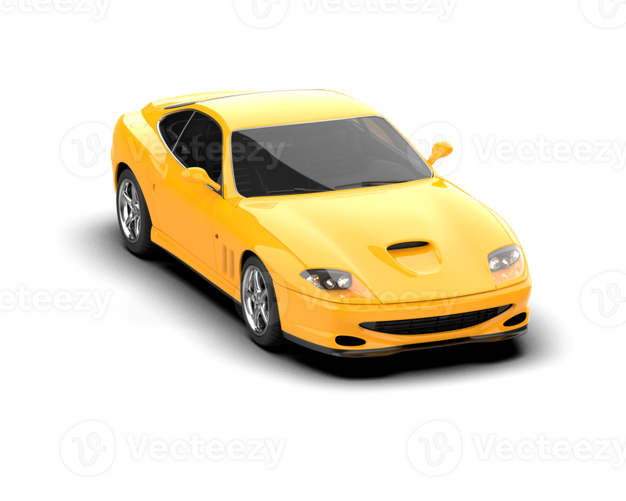 Realistic sport car isolated on background. 3d rendering - illustration png