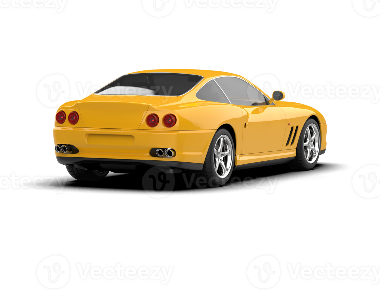 Realistic sport car isolated on background. 3d rendering - illustration png