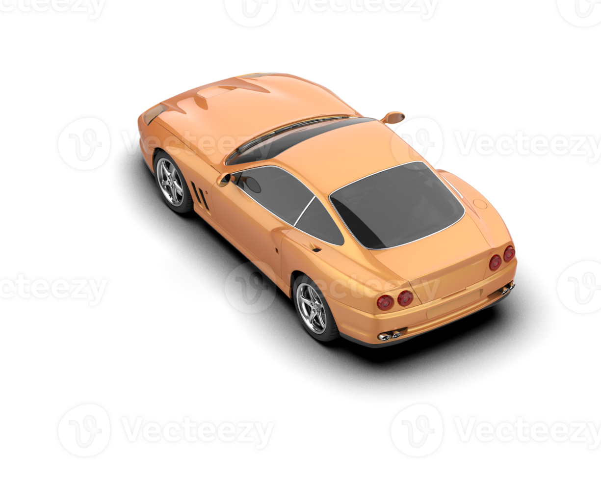 Realistic sport car isolated on background. 3d rendering - illustration png