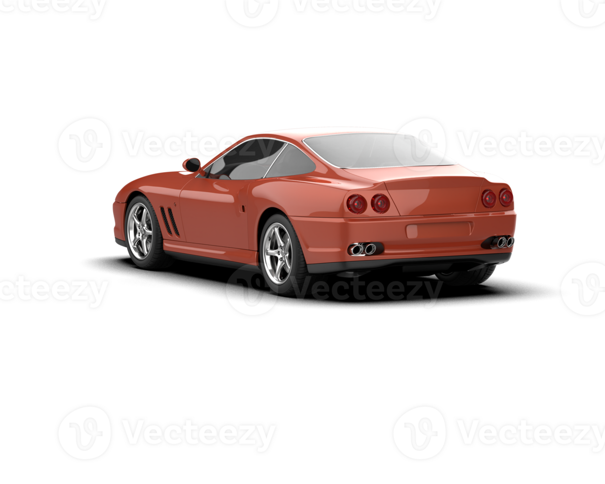 Realistic sport car isolated on background. 3d rendering - illustration png
