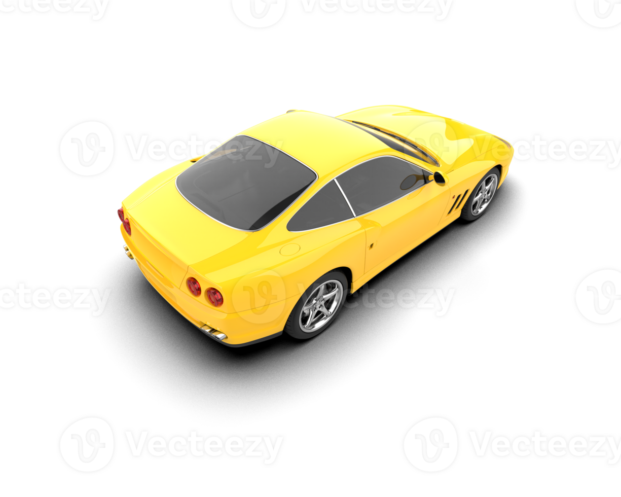 Realistic sport car isolated on background. 3d rendering - illustration png