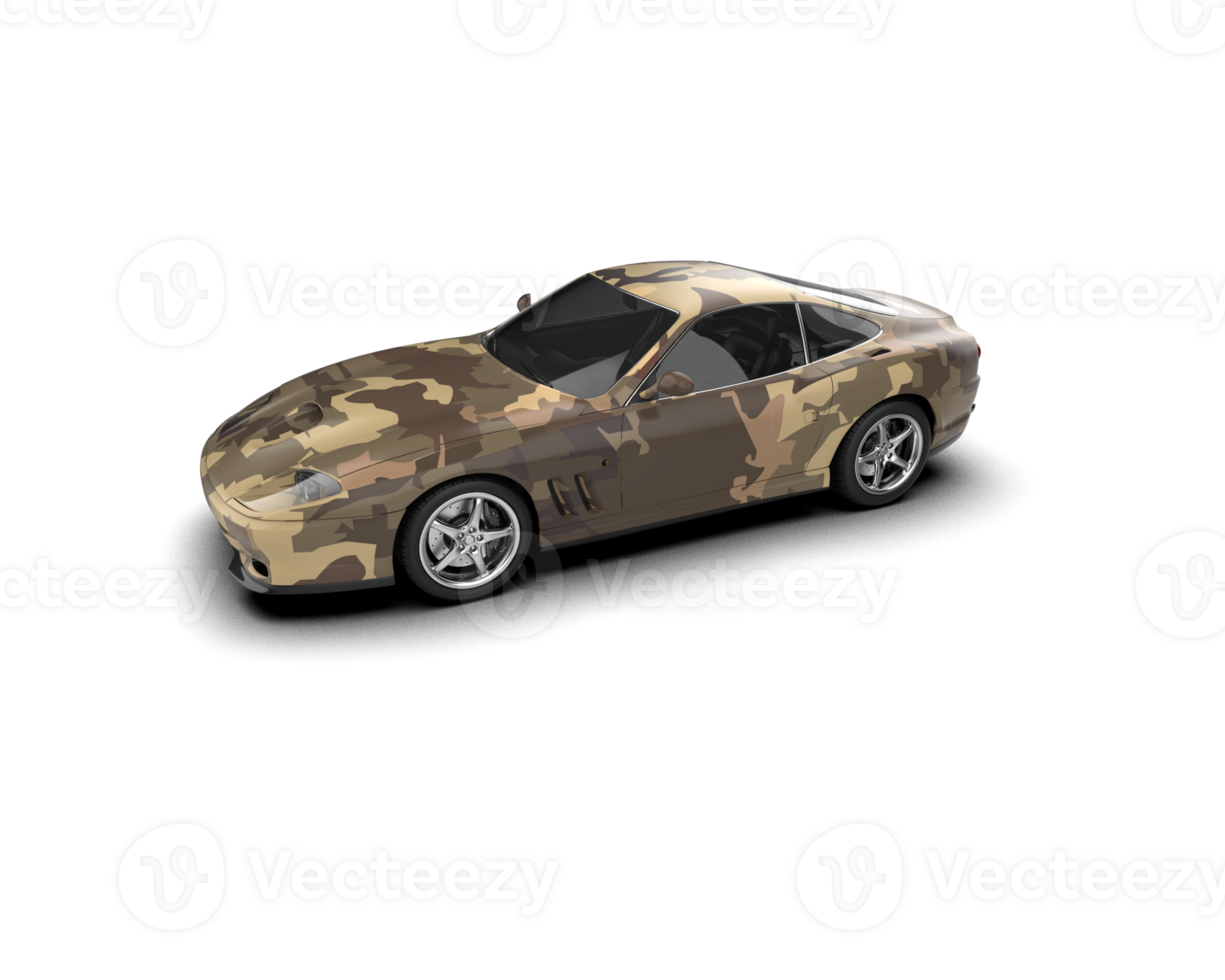 Realistic sport car isolated on background. 3d rendering - illustration png