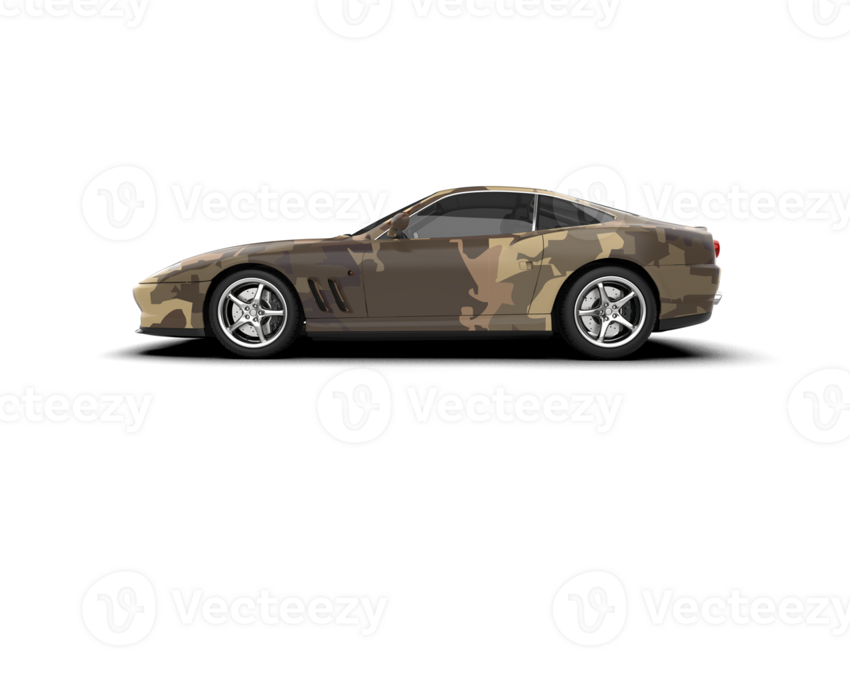 Realistic sport car isolated on background. 3d rendering - illustration png