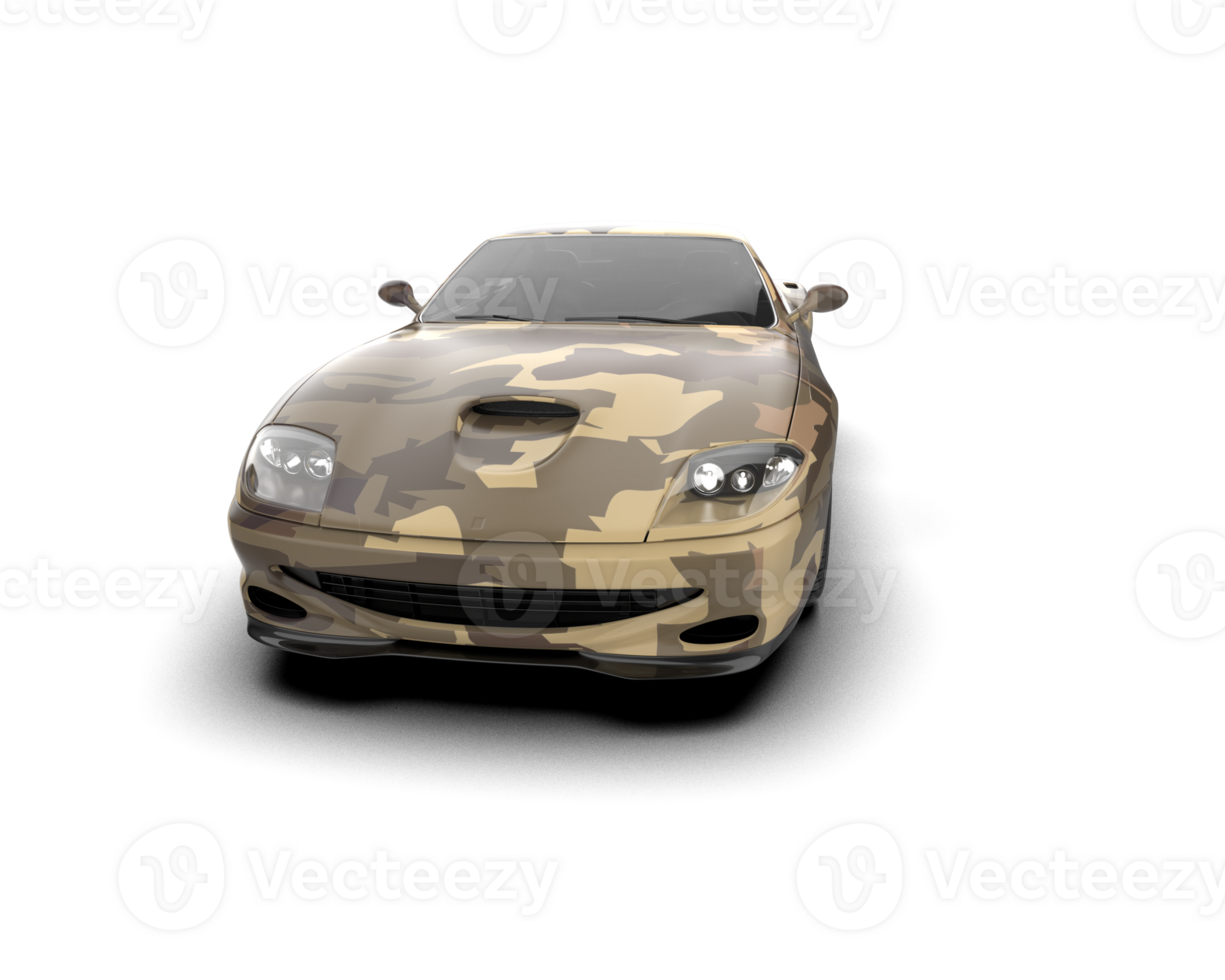 Realistic sport car isolated on background. 3d rendering - illustration png