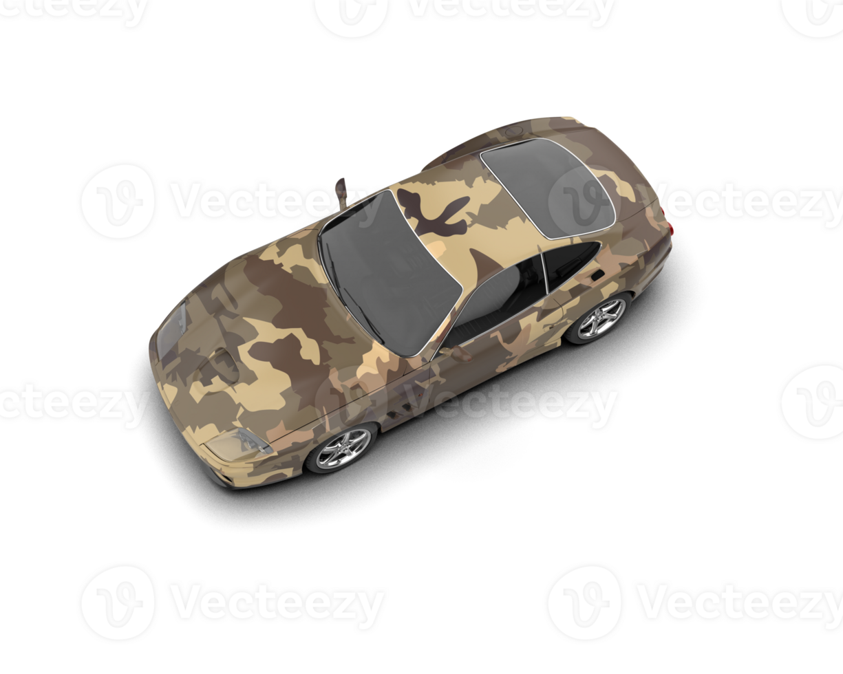Realistic sport car isolated on background. 3d rendering - illustration png