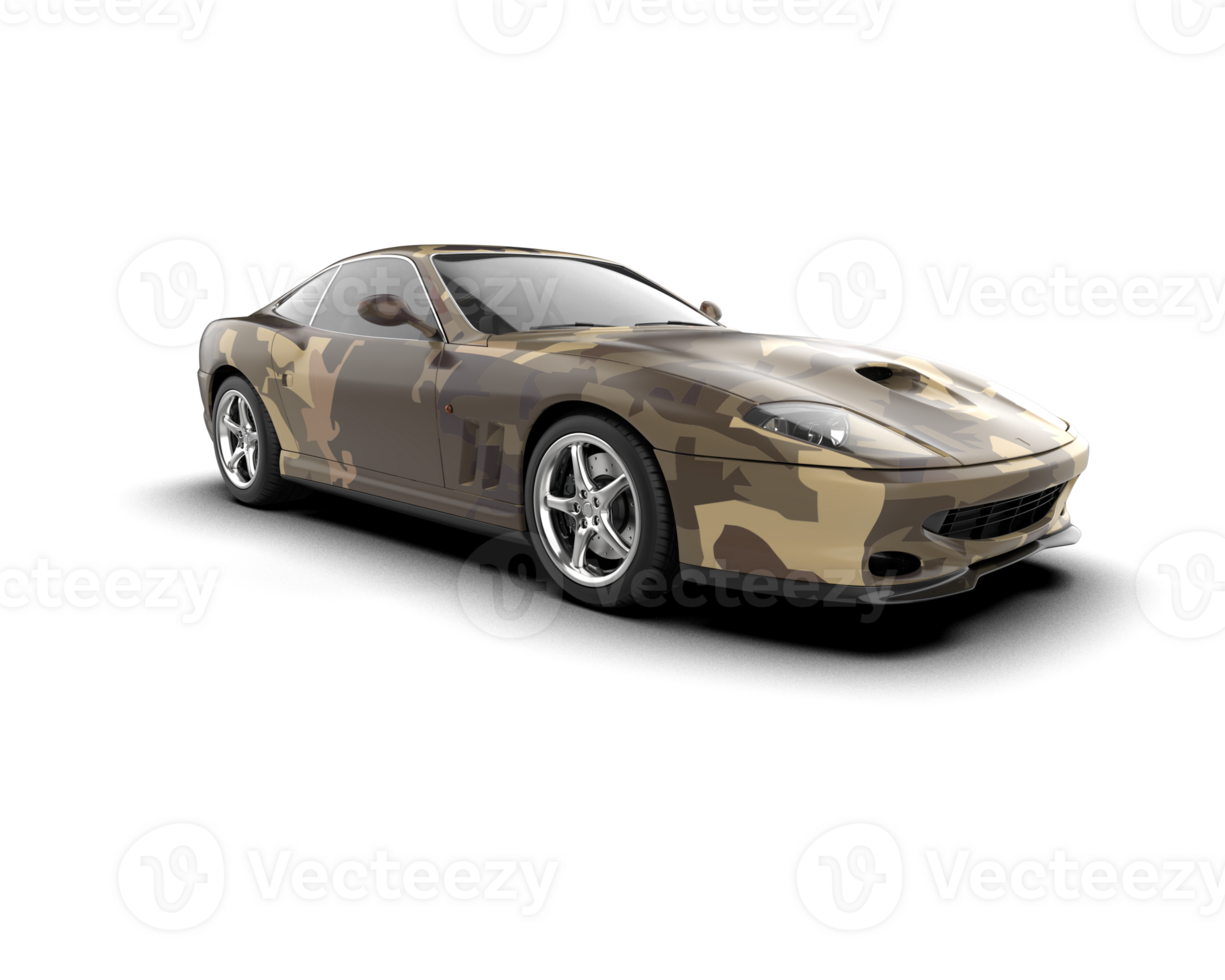 Realistic sport car isolated on background. 3d rendering - illustration png