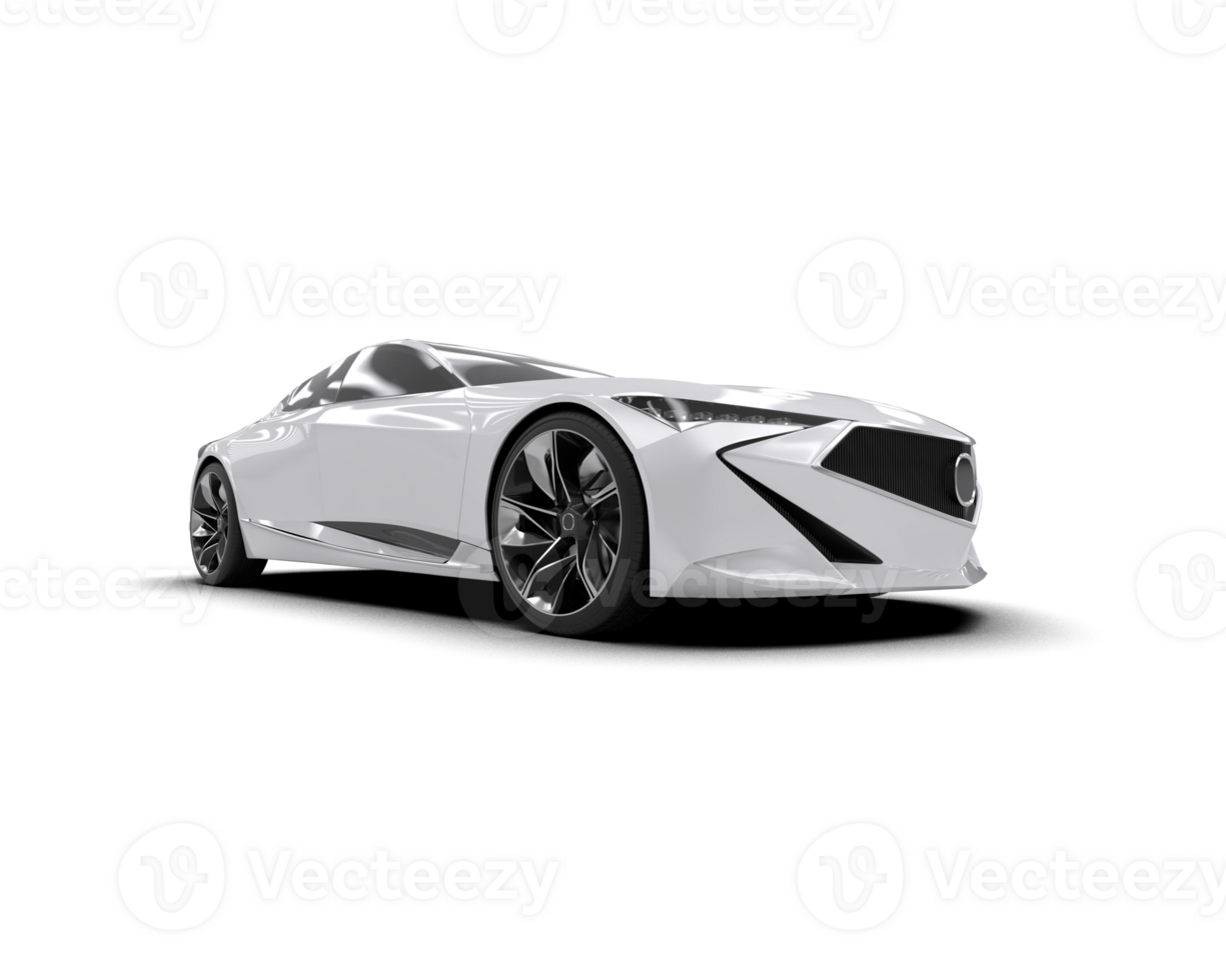 Realistic sport car isolated on background. 3d rendering - illustration png