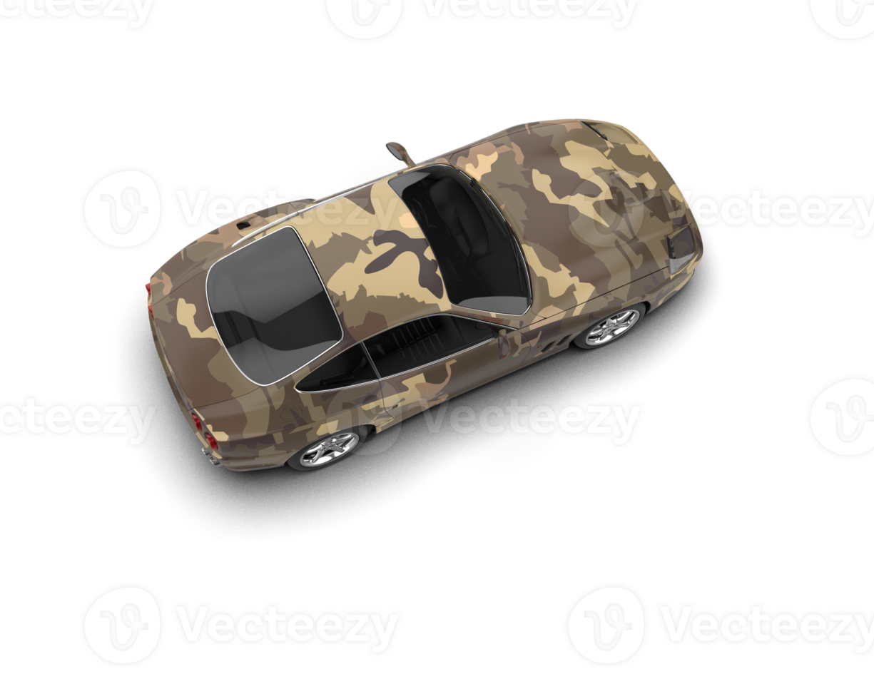 Realistic sport car isolated on background. 3d rendering - illustration png