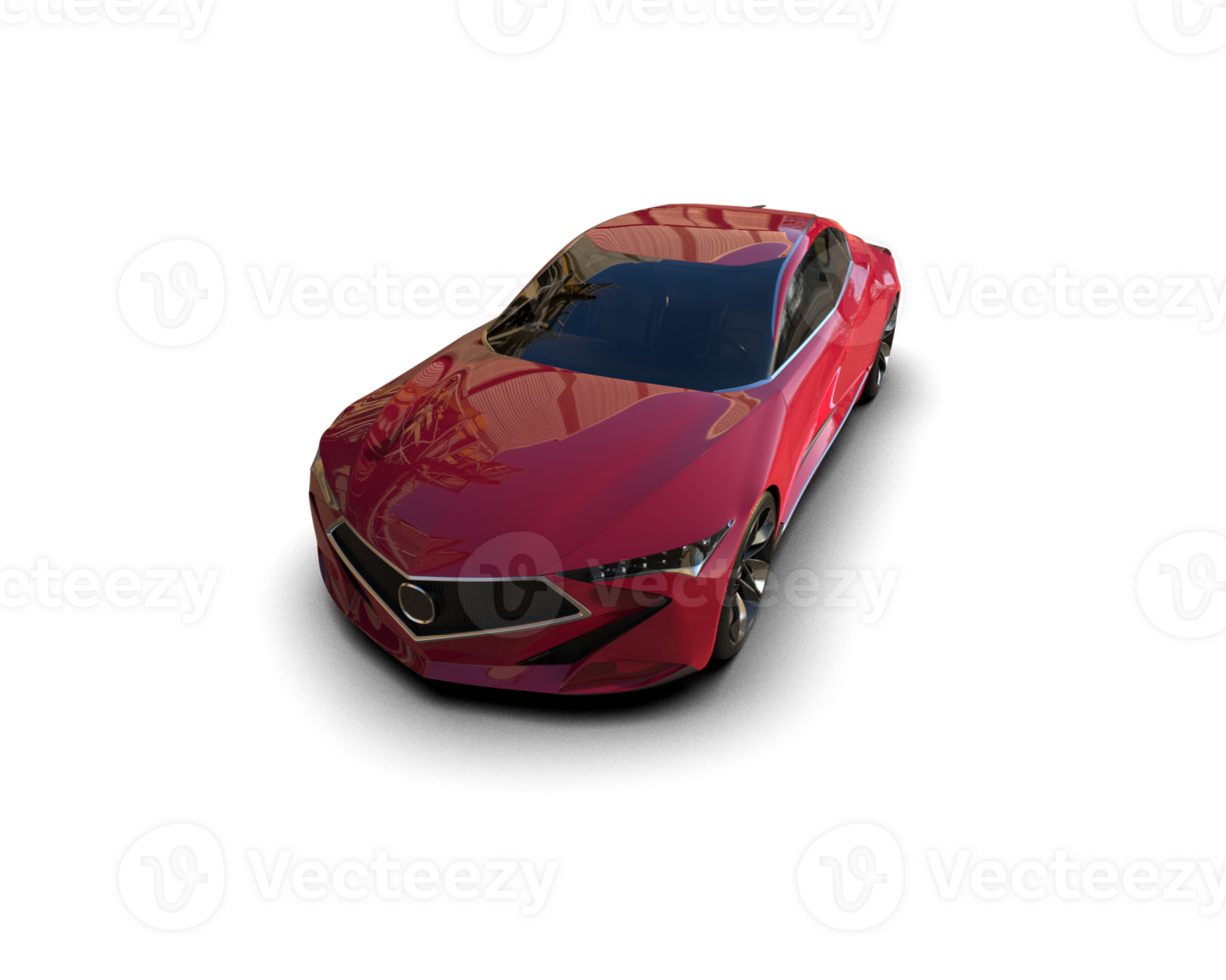 Realistic sport car isolated on background. 3d rendering - illustration png