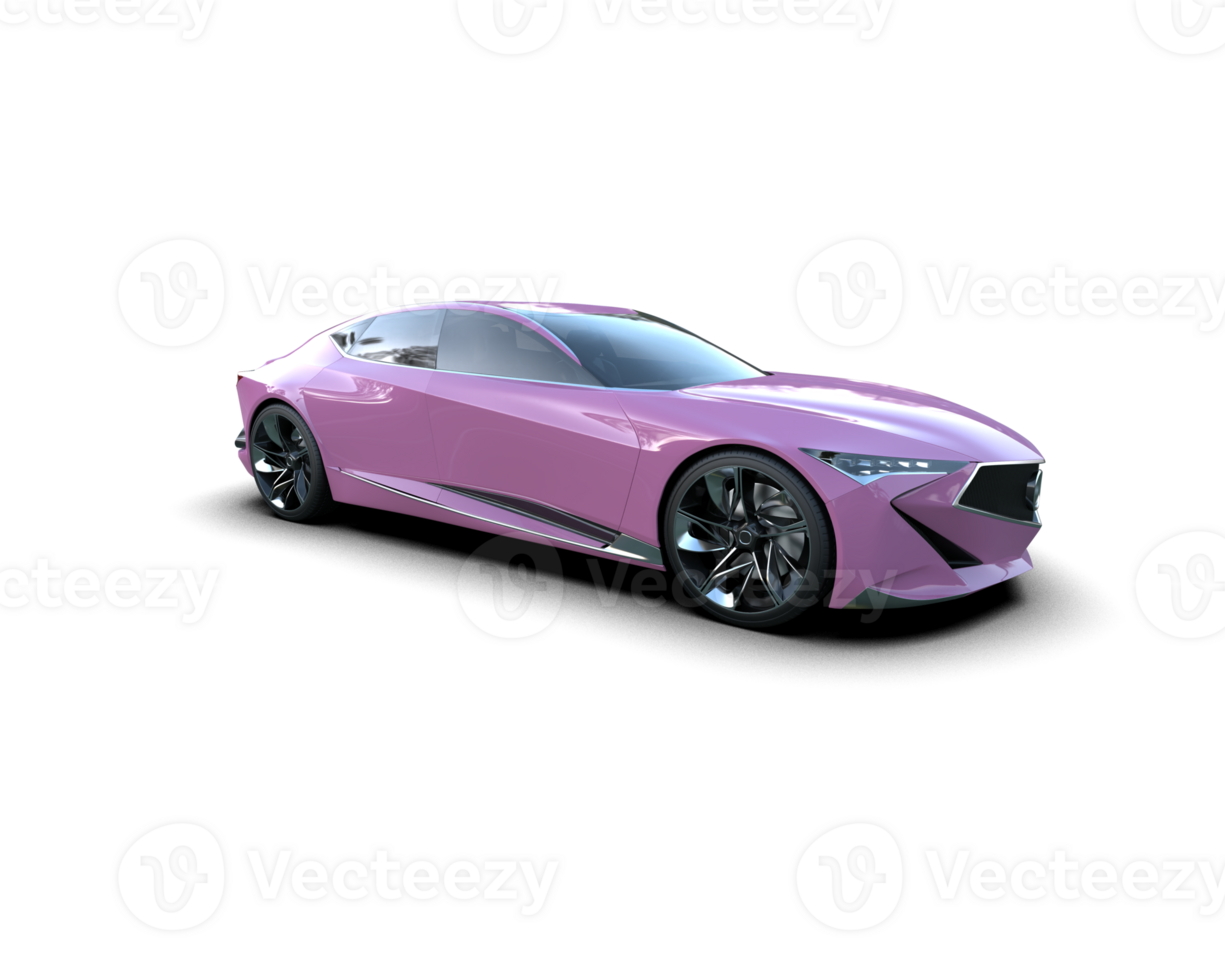 Realistic sport car isolated on background. 3d rendering - illustration png