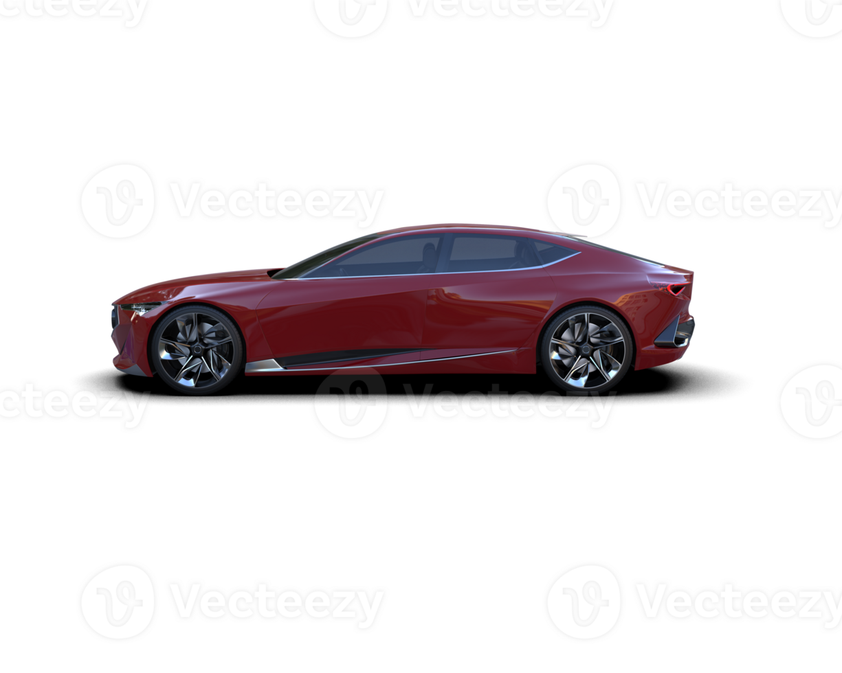 Realistic sport car isolated on background. 3d rendering - illustration png