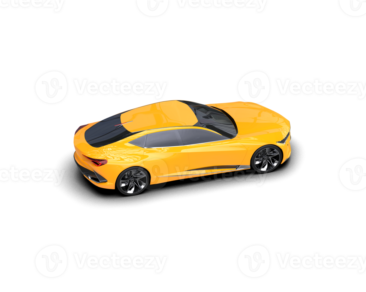 Realistic sport car isolated on background. 3d rendering - illustration png