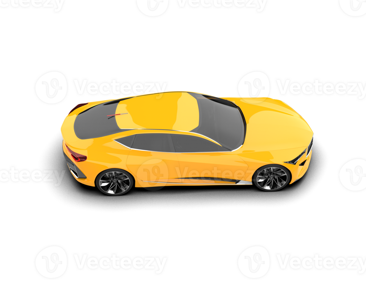 Realistic sport car isolated on background. 3d rendering - illustration png